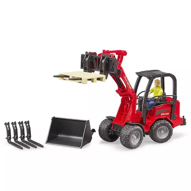 Mini chargeur jouet Bruder Schäffer 2034 rouge 02190 Mini chargeur jouet Bruder Schäffer 2034 rouge 02190