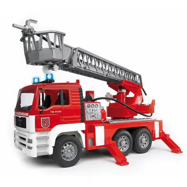Camion de pompier MAN avec échelle et lance incendie jouet Bruder 02771