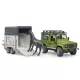 Jeep Land Rover Defender avec van et cheval jouet Bruder 02592 Jeep Land Rover Defender avec van et cheval jouet Bruder 02592