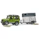 Jeep Land Rover Defender avec van et cheval jouet Bruder 02592 Jeep Land Rover Defender avec van et cheval jouet Bruder 02592