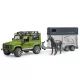 Jeep Land Rover Defender avec van et cheval jouet Bruder 02592 Jeep Land Rover Defender avec van et cheval jouet Bruder 02592