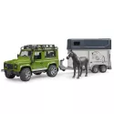 Jeep Land Rover Defender avec Van et Cheval
