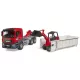 Camion MB Arocs Roll-Off container avec Schaeffer HR16 jouet Bruder 036249