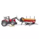 Tracteur Massey Ferguson 7480 avec chargeur et remorque forestière
