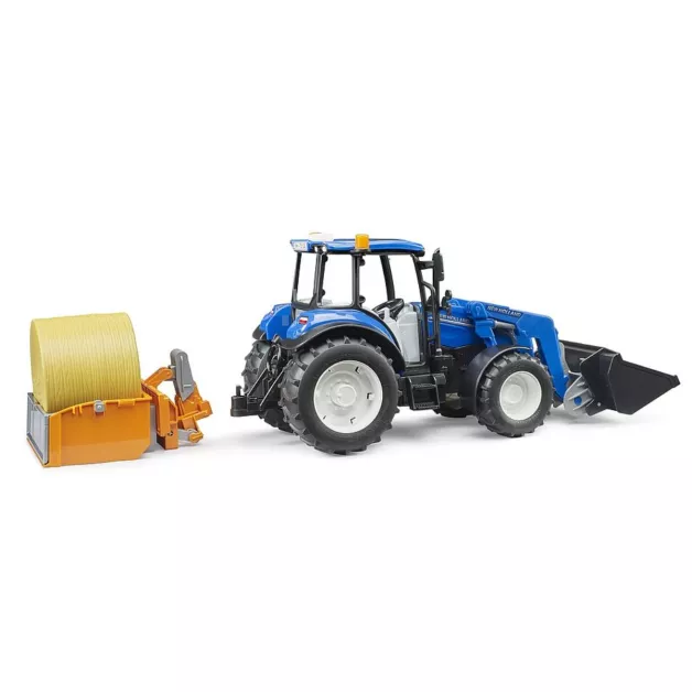 New Holland T5.120 avec chargeur avant, coffre de chargement et fourches