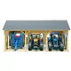 Hangar en bois pour 3 tracteurs jouet Bruder 178287