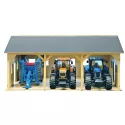 Hangar en bois pour 3 Tracteurs