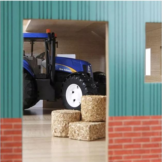 Hangar en bois pour 3 tracteurs jouet Bruder 178287 Hangar en bois pour 3 tracteurs jouet Bruder 178287