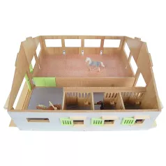 Écurie avec piste en bois échelle 1/24 Écurie avec piste en bois échelle 1/24