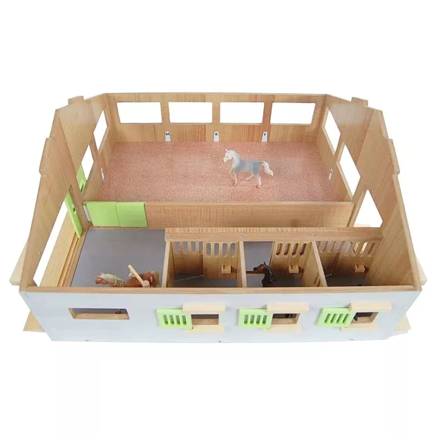 Écurie avec piste en bois échelle 1/24 Écurie avec piste en bois échelle 1/24