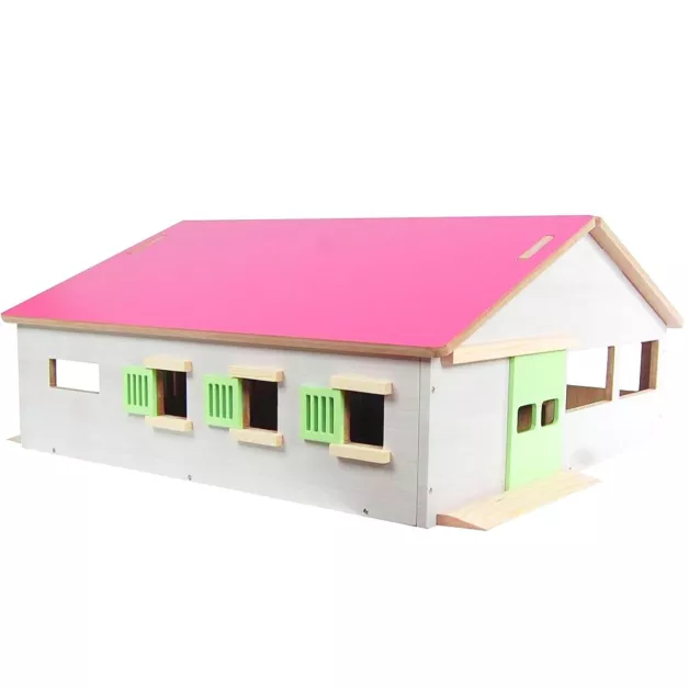 Écurie avec piste en bois échelle 1/24 Écurie avec piste en bois échelle 1/24