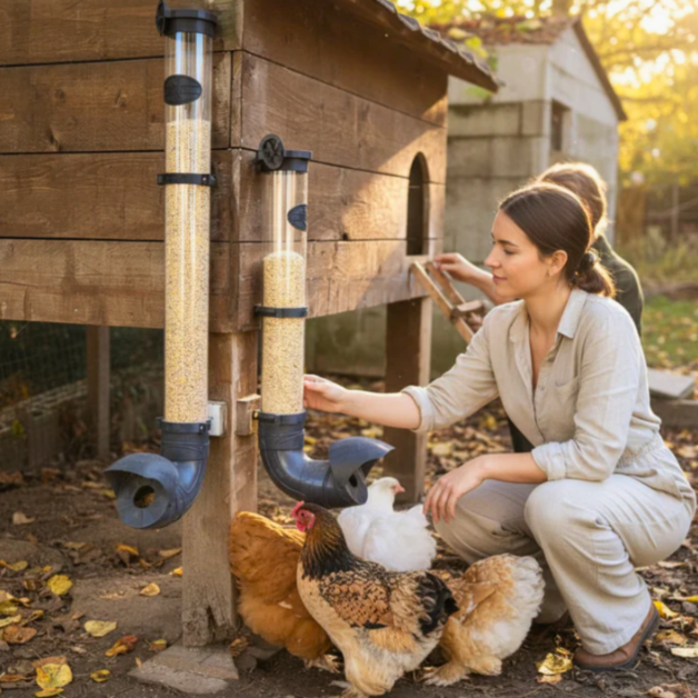 Mangeoires anti-nuisibles pour poules