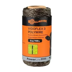 Cordon électrifiable 2 mm Gallagher Vidoflex 3 Vert et Terra