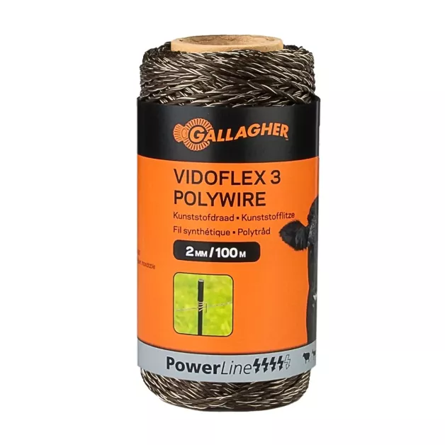Cordon électrifiable 2 mm Gallagher Vidoflex 3 Vert et Terra