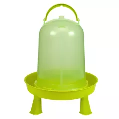 Abreuvoir siphoïde en PVC vert avec pieds pour poules 