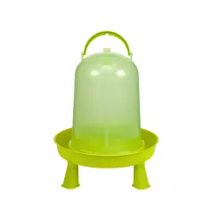 Abreuvoir siphoïde en PVC vert avec pieds pour poules 