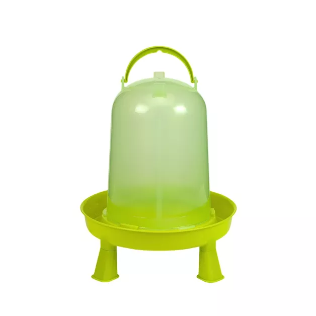 Abreuvoir siphoïde en PVC vert avec pieds pour poules 