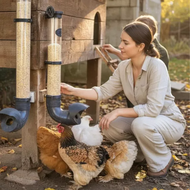 Mangeoires anti-nuisibles pour poules