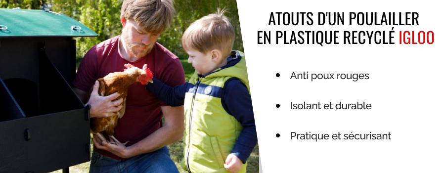 Poulailler en plastique recyclé - Igloo