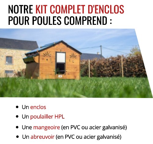 Kit complet d'enclos pour poules du Roi de la Poule