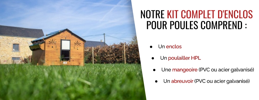 Kit complet d'enclos pour poules