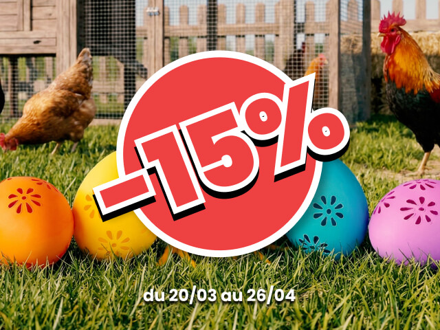 Profitez de -15% exceptionnel sur tout notre catalogue