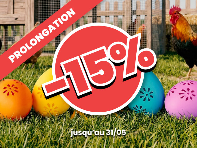 Prolongation : profitez de -15% exceptionnel sur tout notre catalogue