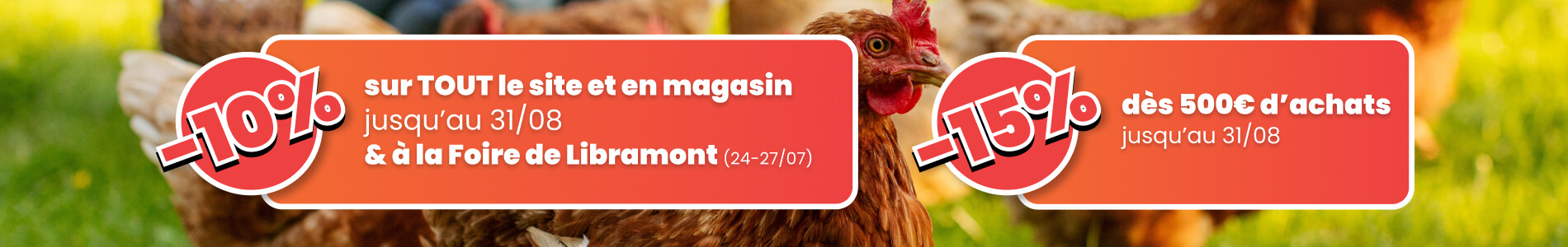 Profitez de -10% de réductions sur TOUT le site ! Et même -15% dès 500€ d'achats !