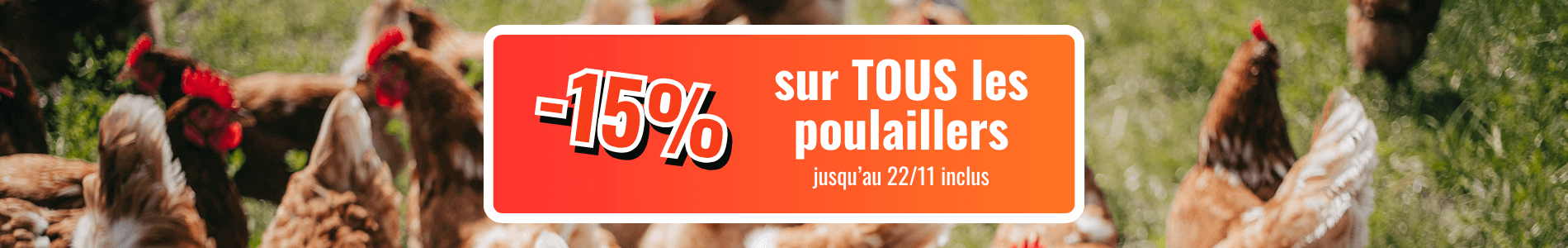 Profitez de -15% sur tout notre catalogue