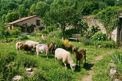 Chèvres et moutons matériel chez le Roi de la Poule